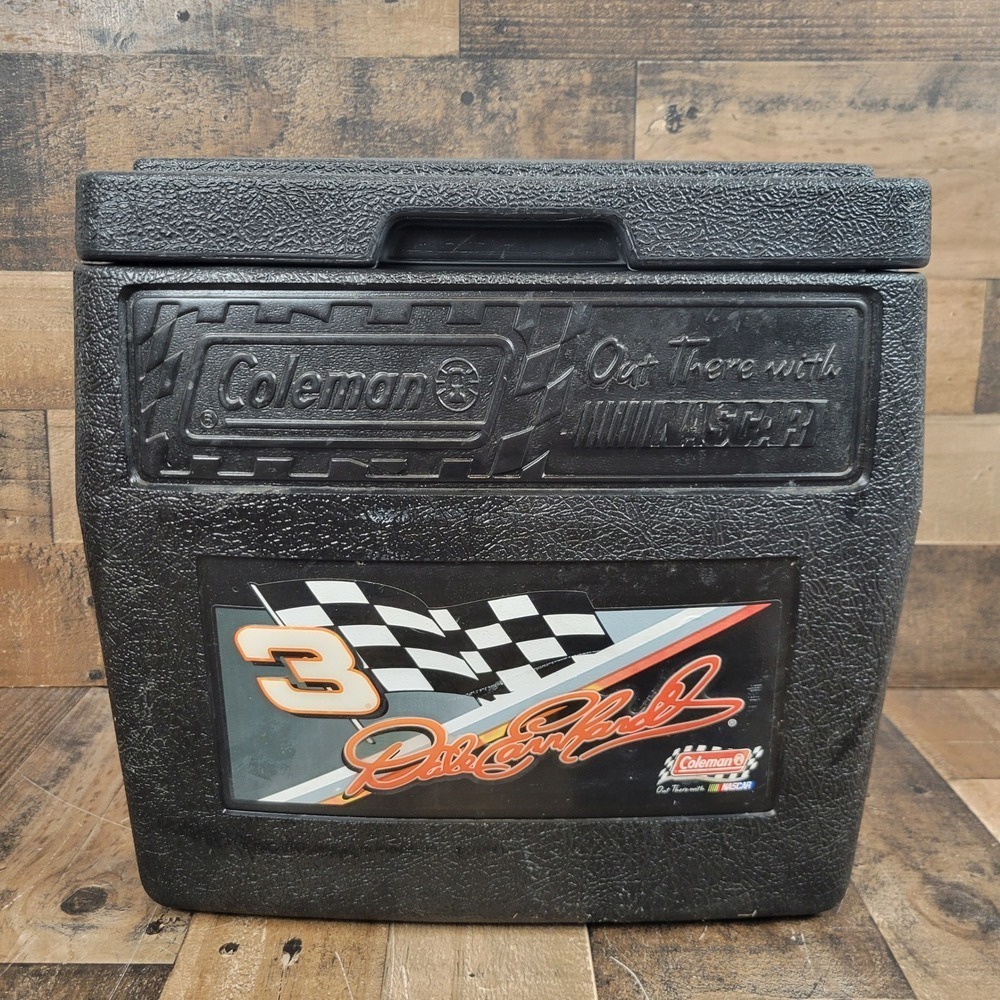 Coleman 5274 Black Cooler NASCAR Dale Earnhardt 3 Vintage Rare Collectible